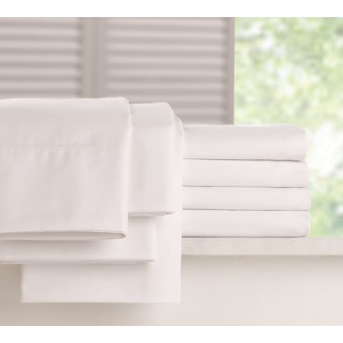 Martex Millennium T250 Pillowcase, 60% Cotton/40% Polyester, Queen 44x40, White